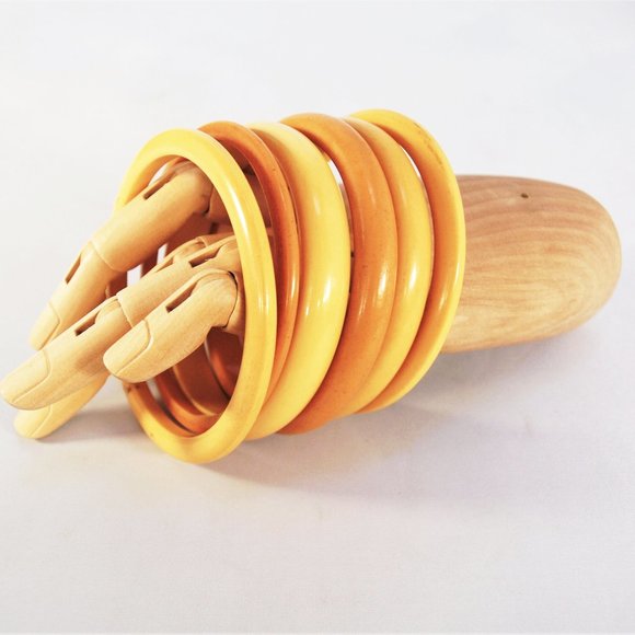 Vintage Bakelite Bangle Bracelet Set #4 - Picture 4 of 5